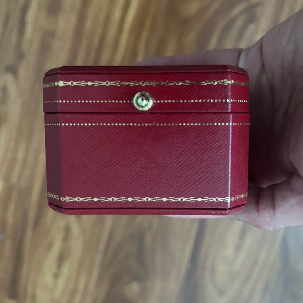 Cartier Red and Gold Jewelry Box